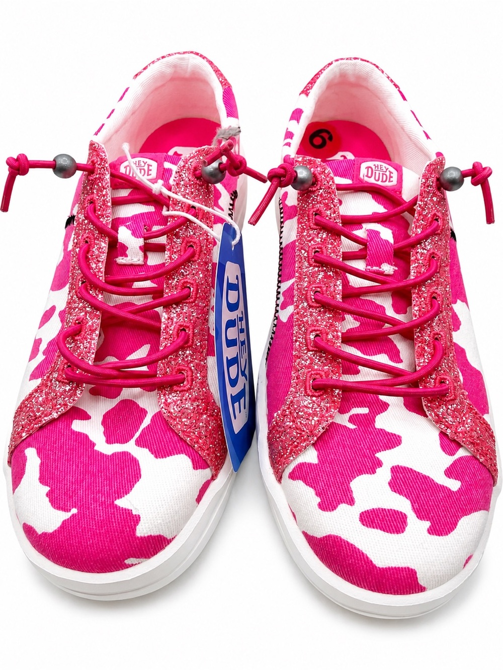 Hey Dude Pink Patterned Canvas Sneakers
